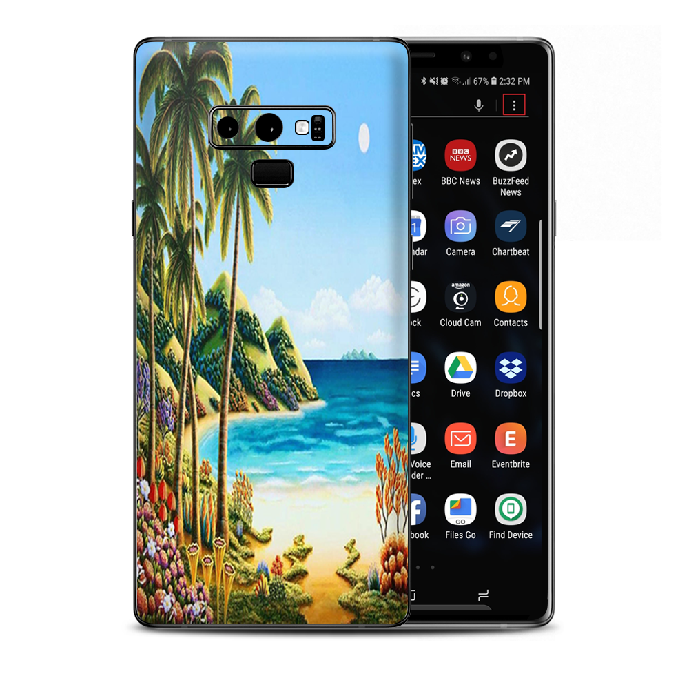 Beach Water Palm Trees Samsung Galaxy Note 9 Skin