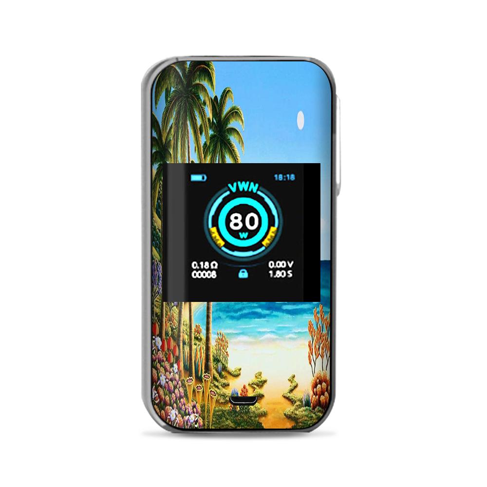  Beach Water Palm Trees Vaporesso Luxe Nano Kit Skin