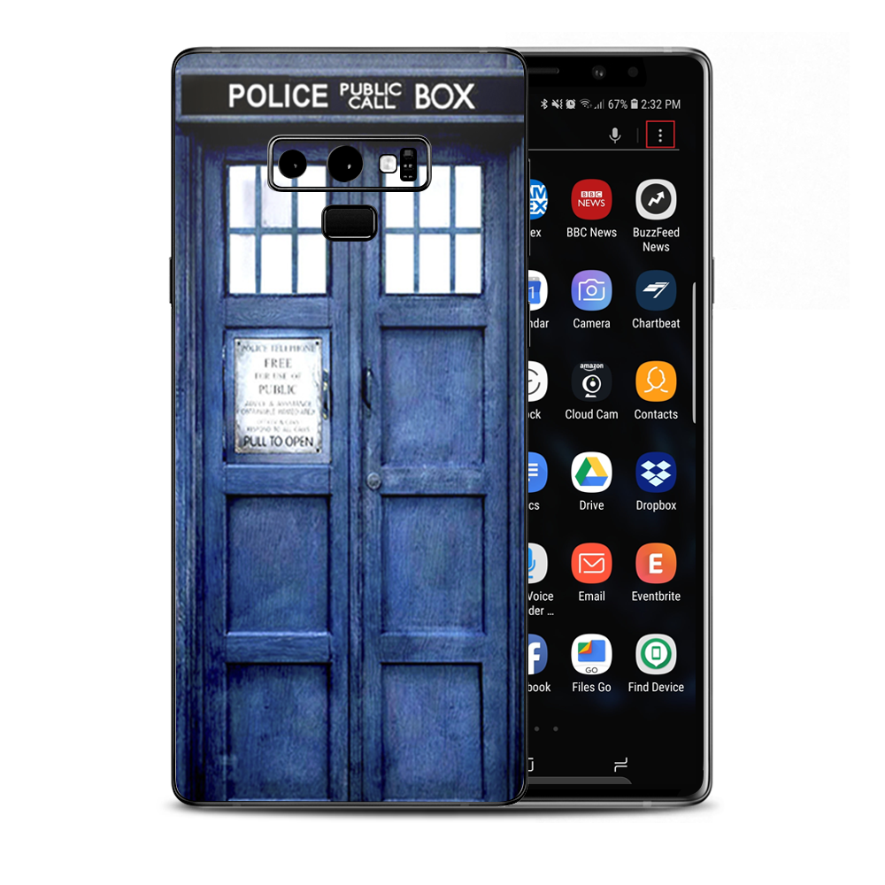 Phone Booth, Tardis Call Box Samsung Galaxy Note 9 Skin