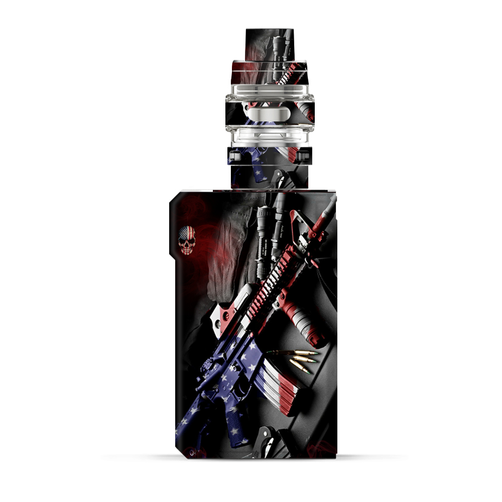 Military Rifle America Flag