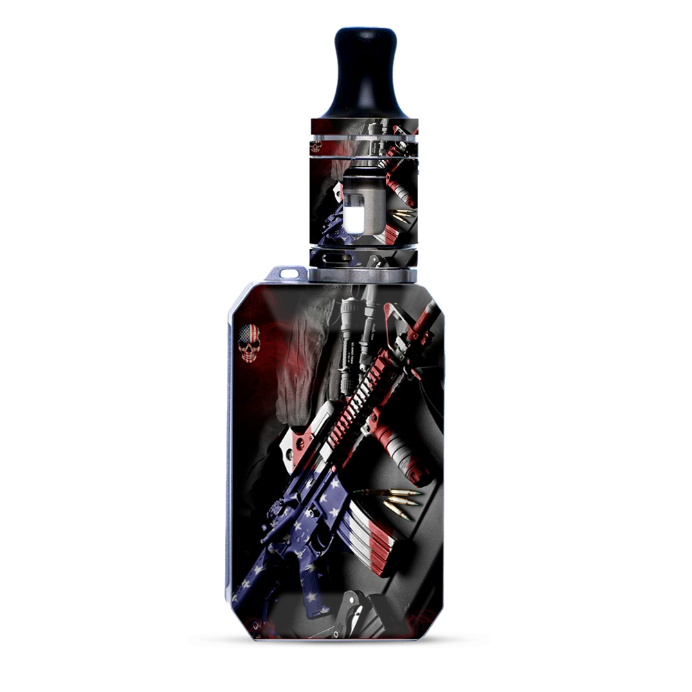 Military Rifle America Flag