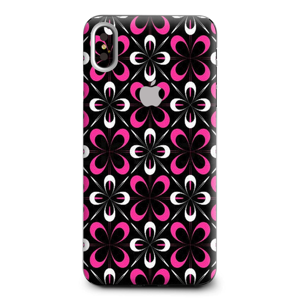 Abstract Pink Black Pattern Apple iPhone XS Max Skin