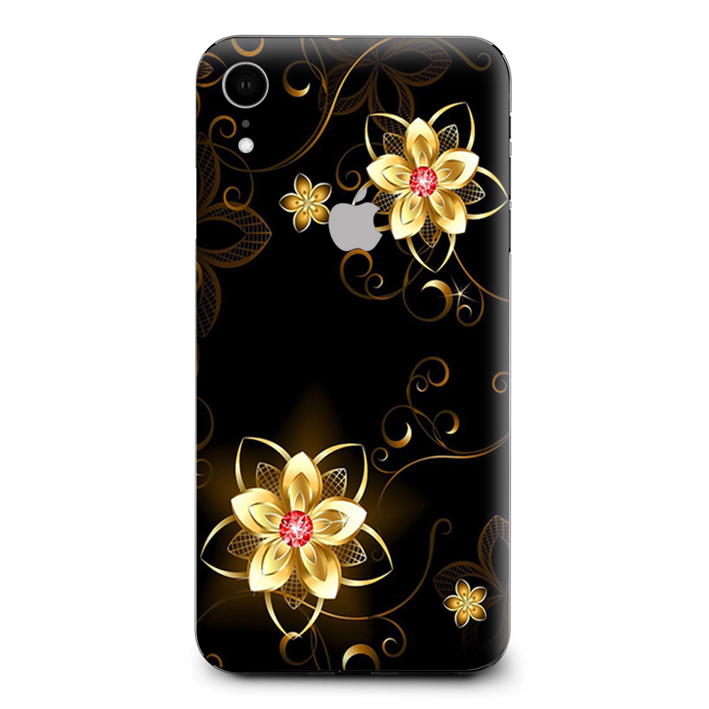 Glowing Flowers Abstract Apple iPhone XR Skin