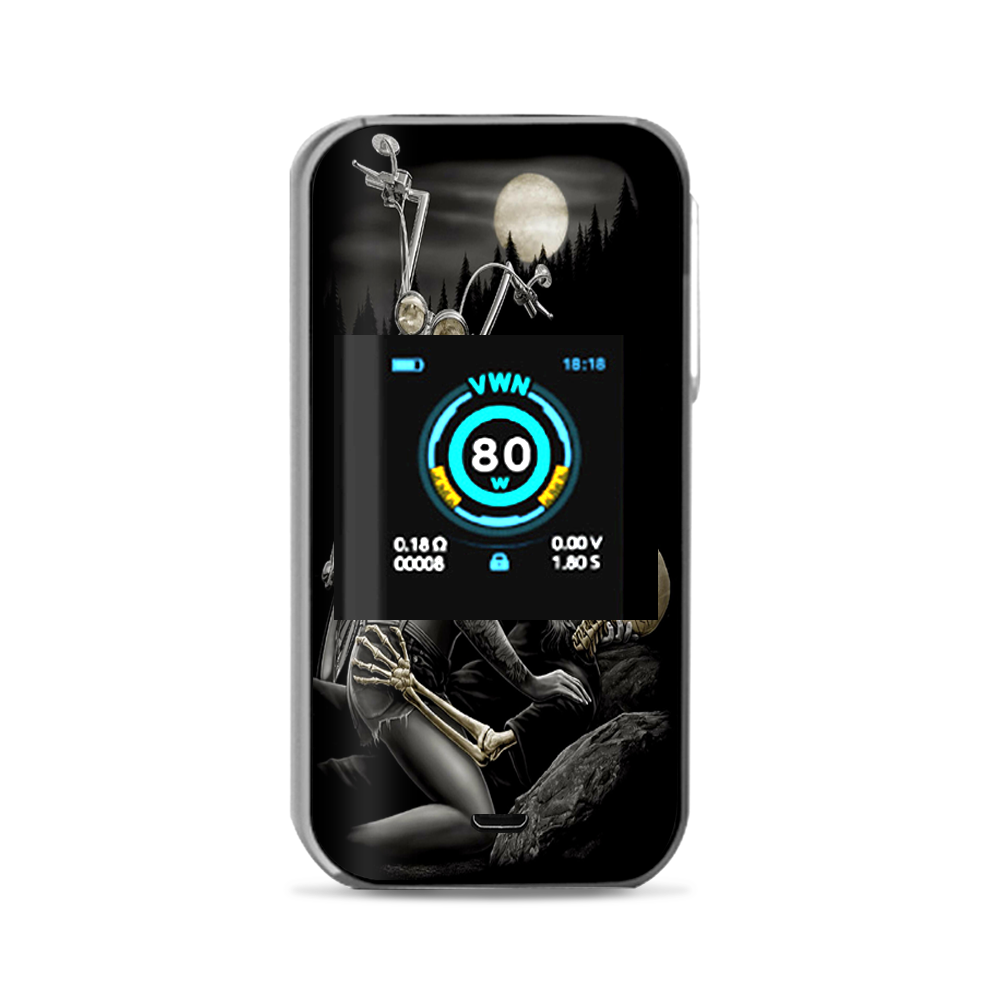  Biker Skeleton Full Moon Tattoo Vaporesso Luxe Nano Kit Skin