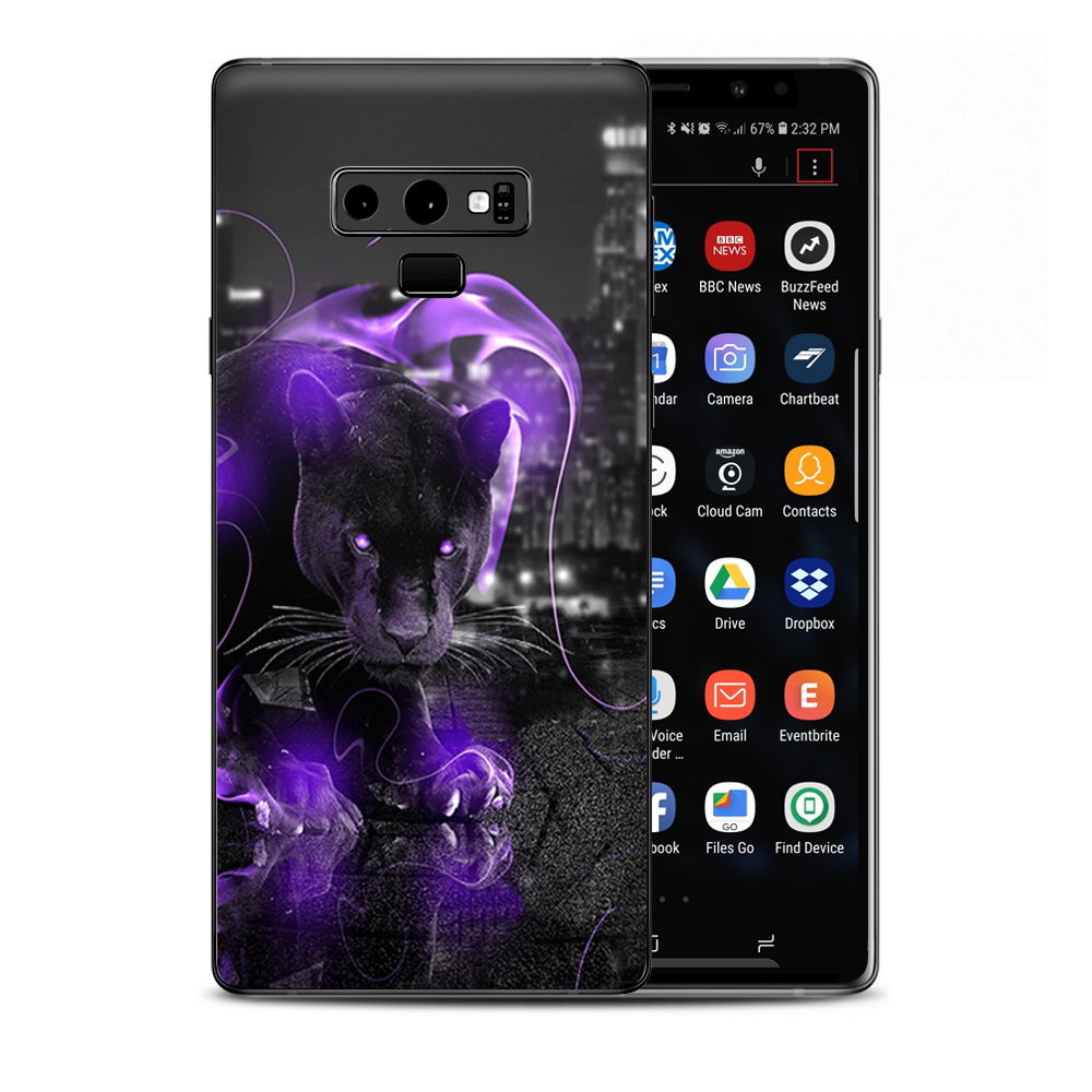 Black Panther Purple Smok Samsung Galaxy Note 9 Skin