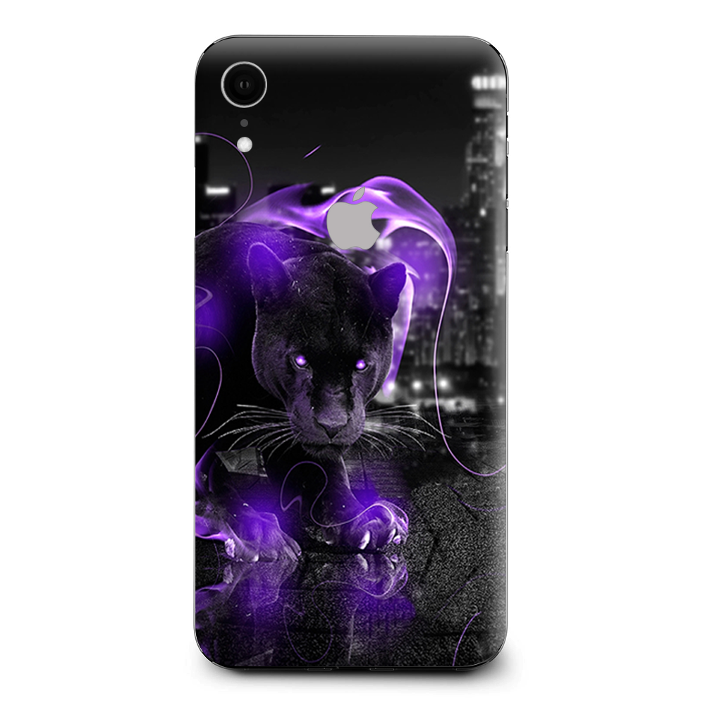 Black Panther Purple Smok Apple iPhone XR Skin