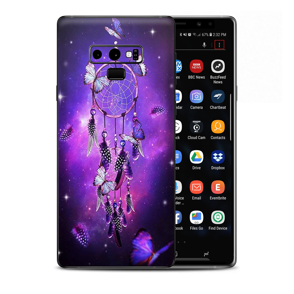 Dreamcatcher Butterflies Purple Samsung Galaxy Note 9 Skin