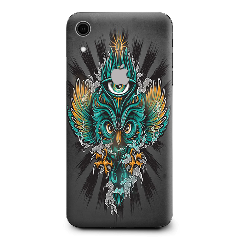 Owl Eye Tattoo Art Apple iPhone XR Skin