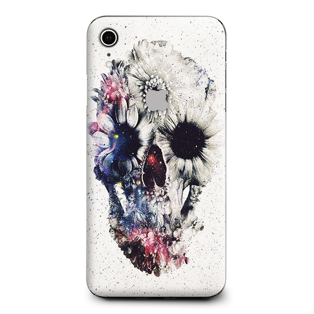 Flower Skull Apple iPhone XR Skin