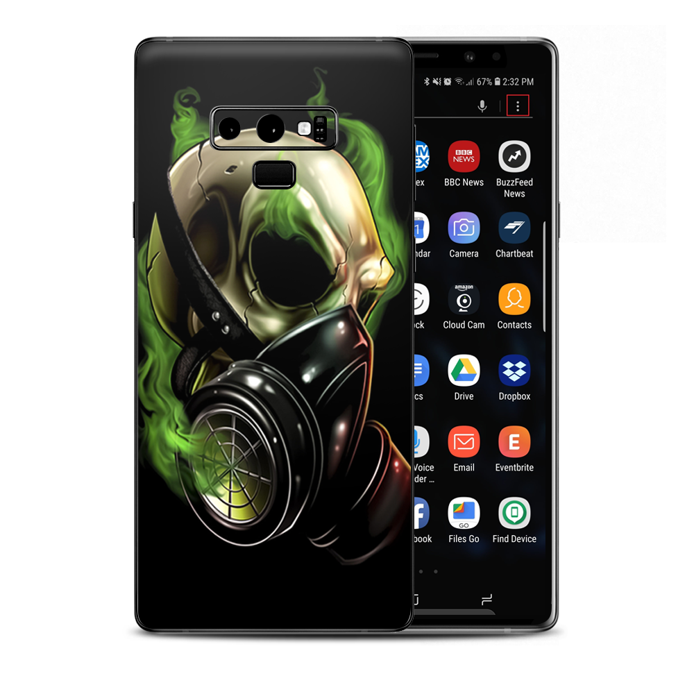 Gas Mask Skeleton Samsung Galaxy Note 9 Skin