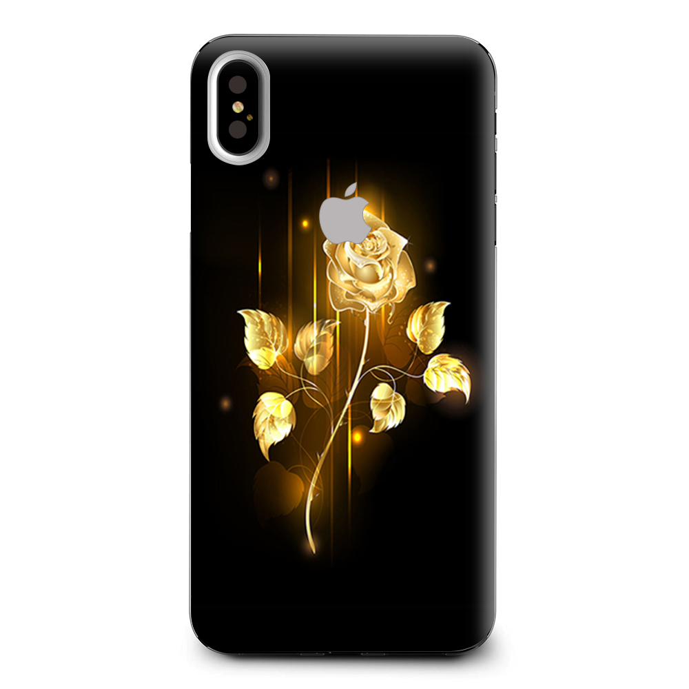 Gold Rose Glowing Apple iPhone XS Max Skin