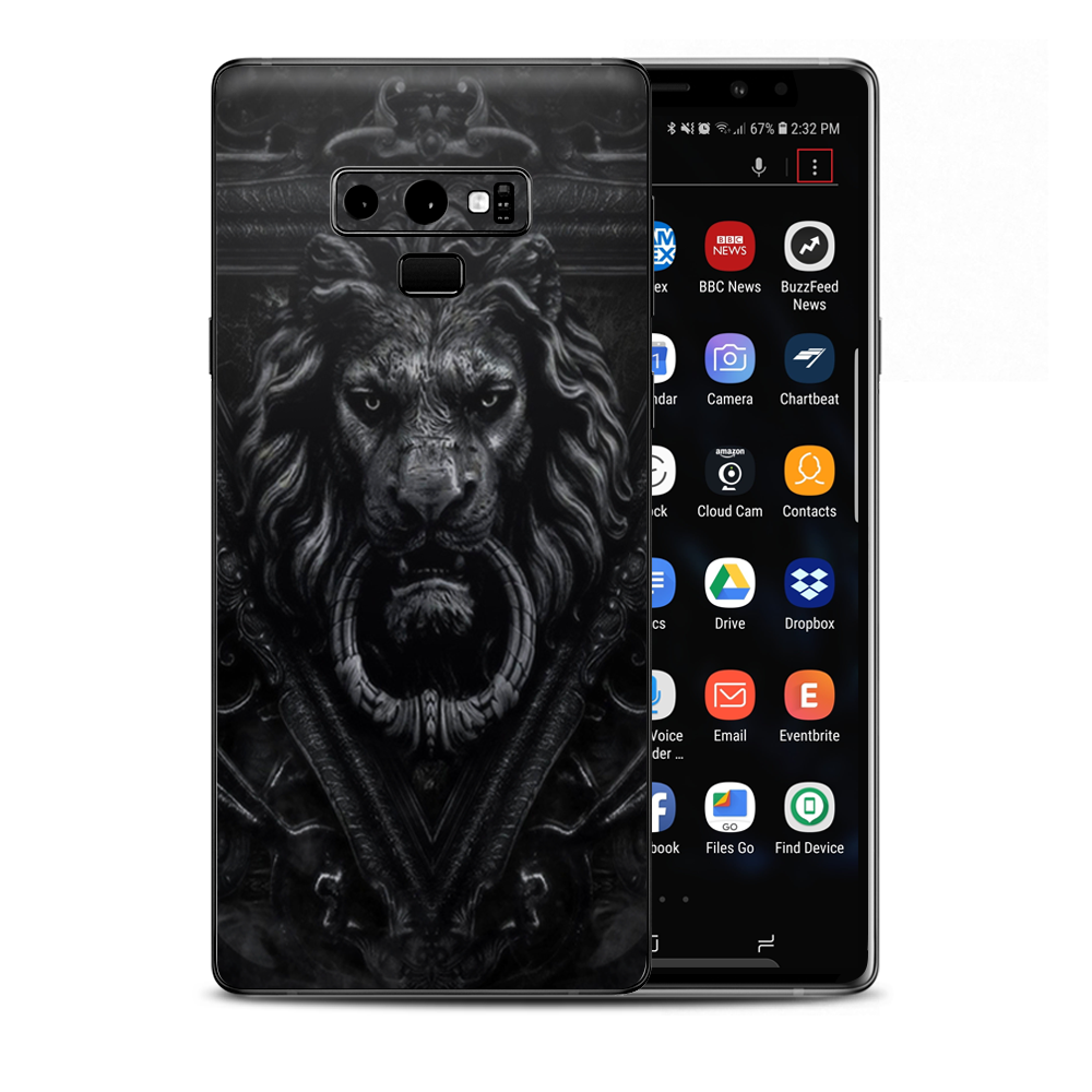 Gothic Lion Door Knocker Samsung Galaxy Note 9 Skin