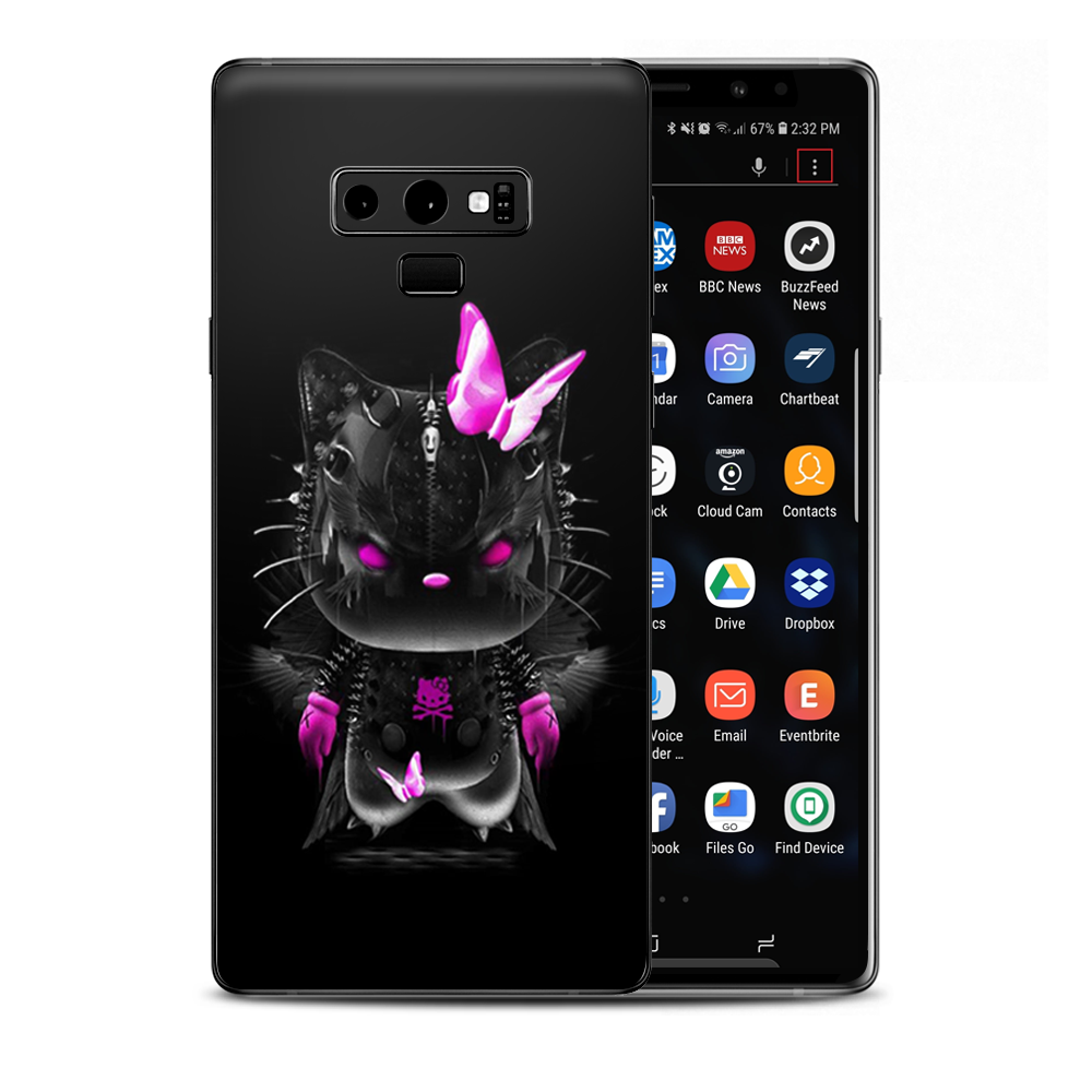 Cute Kitty In Black Samsung Galaxy Note 9 Skin