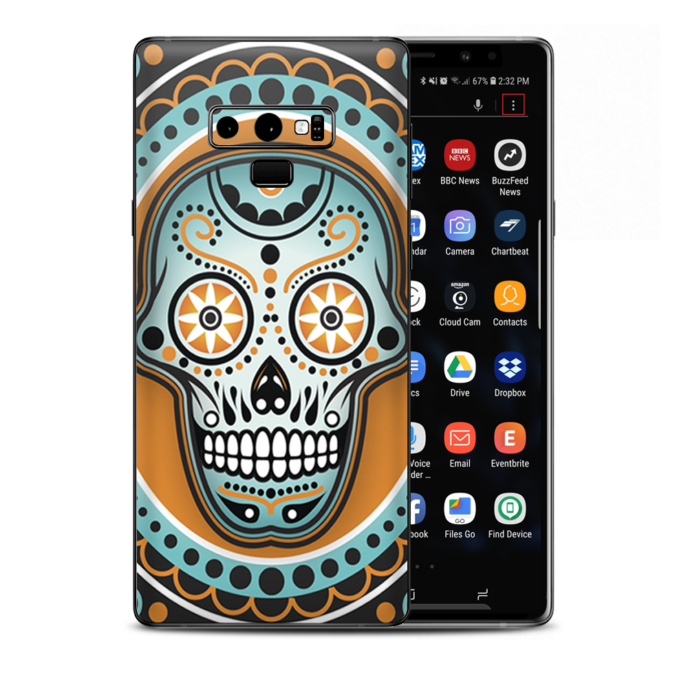 Sugar Skull, Day Of The Dead Samsung Galaxy Note 9 Skin