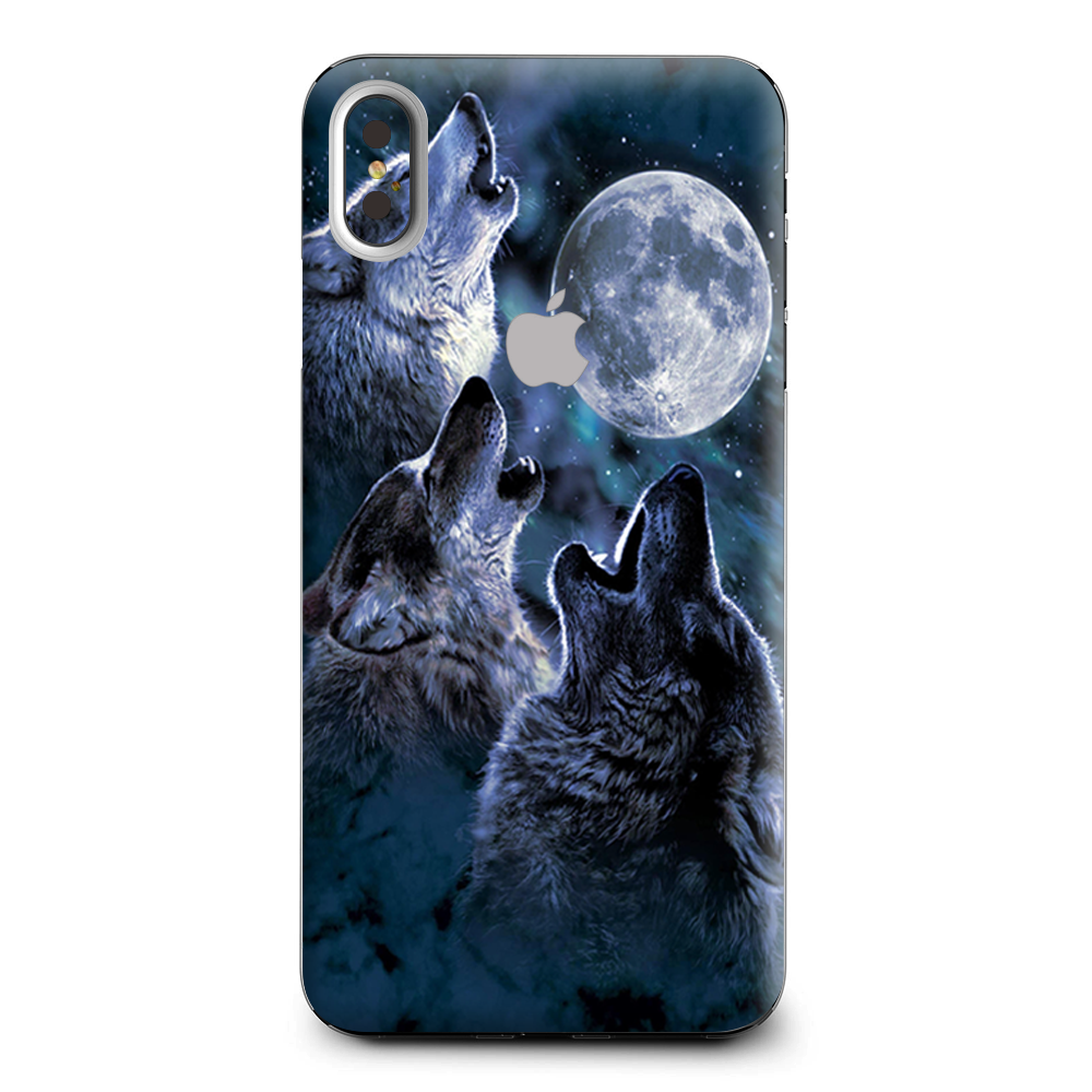 Howling Wolves At Moon Apple iPhone XS Max Skin