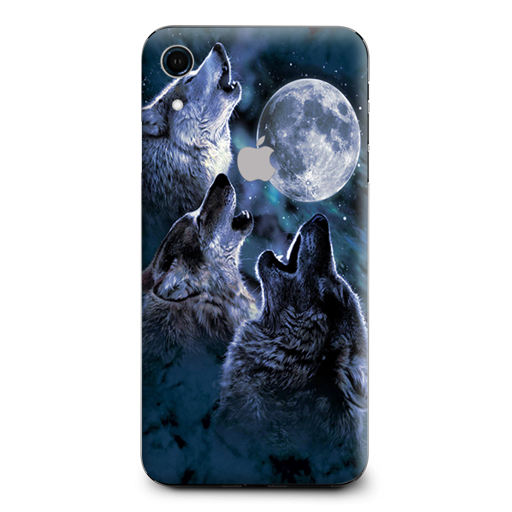 Howling Wolves At Moon Apple iPhone XR Skin