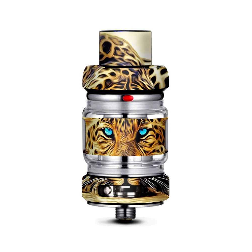  Leopard With Blue Eyes Freemax Mesh Pro Tank Skin