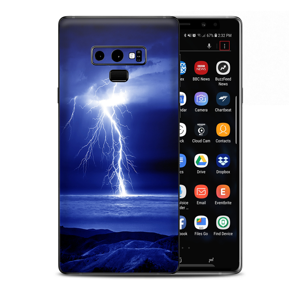 Lightning On The Ocean Samsung Galaxy Note 9 Skin