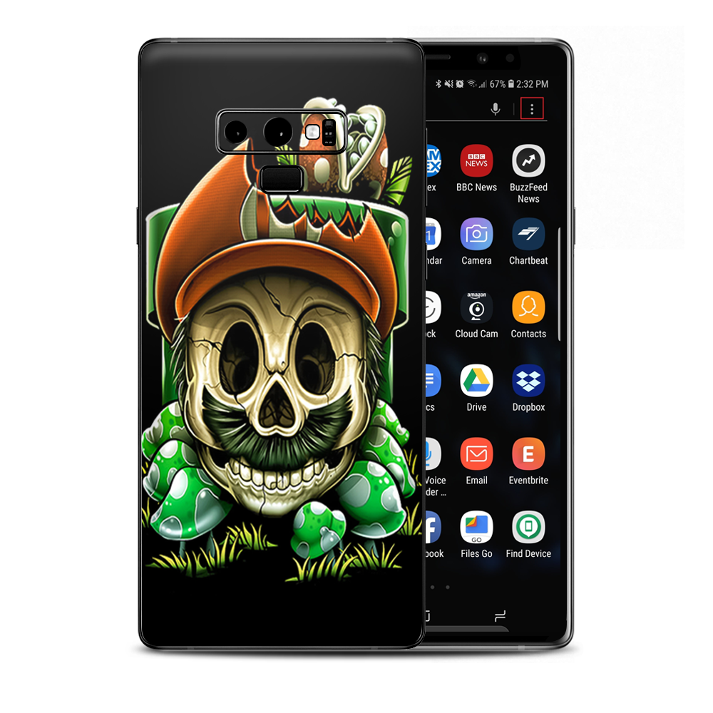 Gangster Mario Face Samsung Galaxy Note 9 Skin