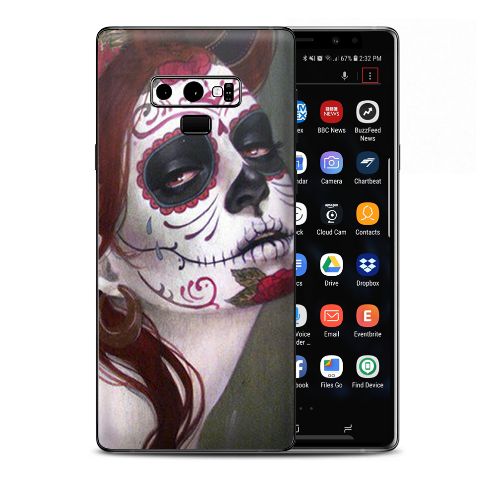 Sugar Skull Girl Samsung Galaxy Note 9 Skin