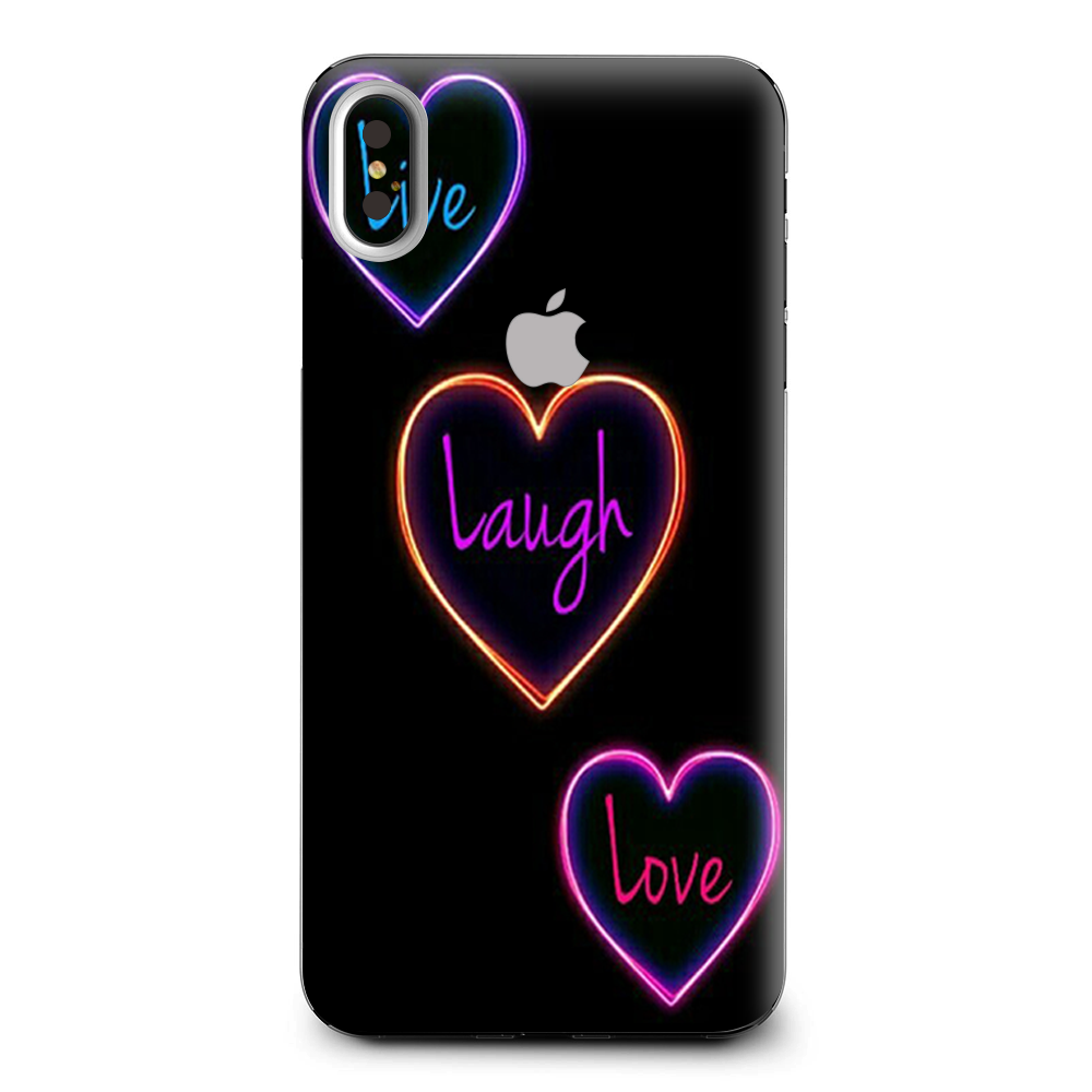 Neon Hearts Apple iPhone XS Max Skin