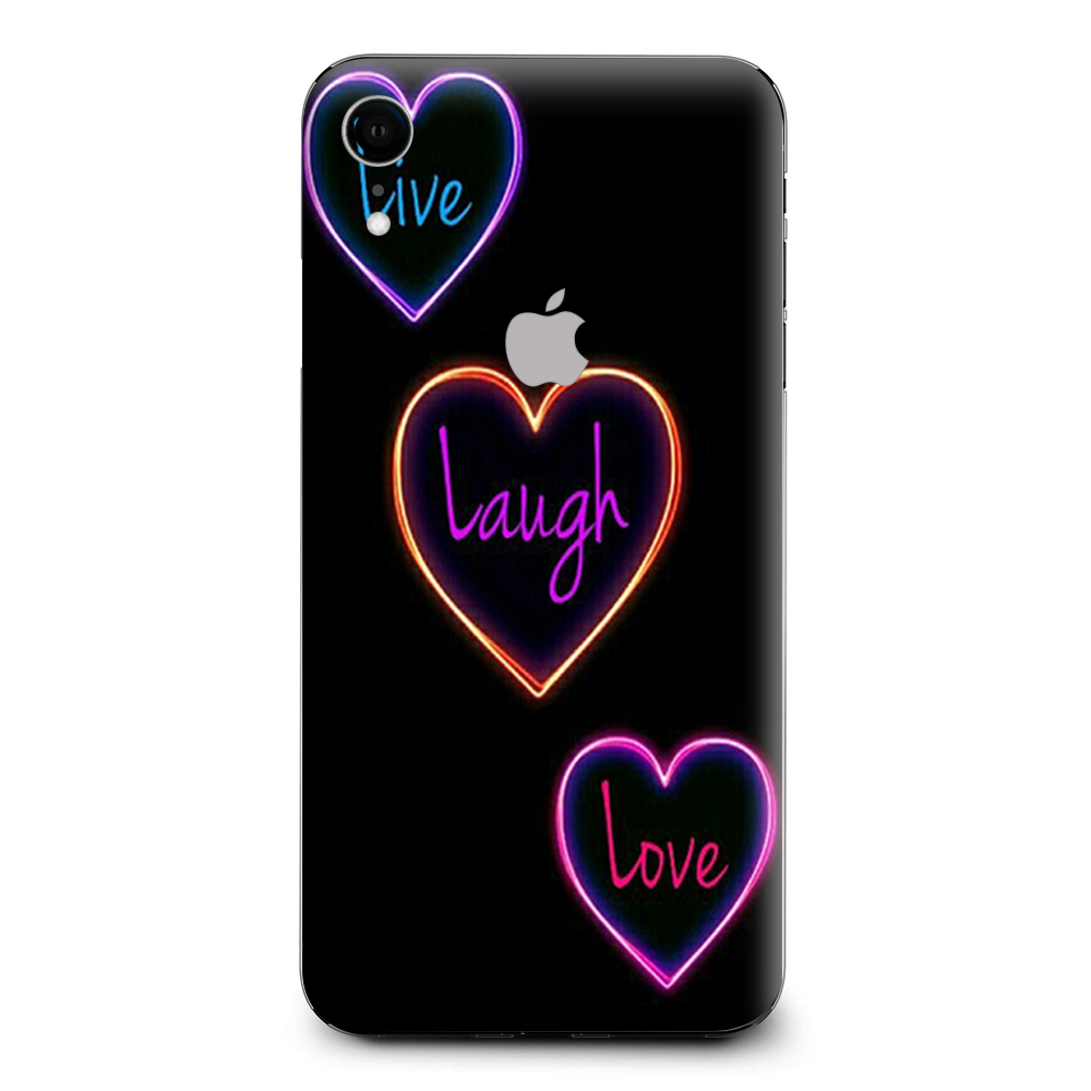 Neon Hearts Apple iPhone XR Skin