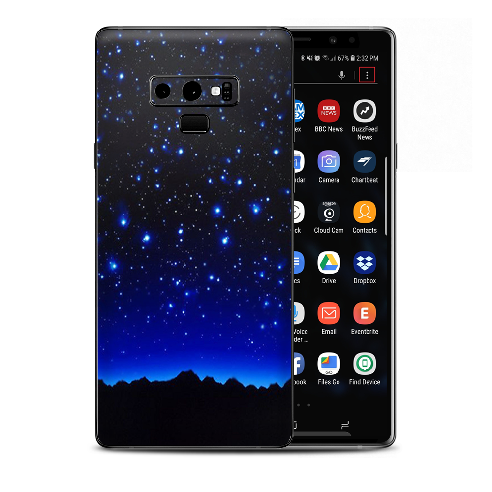 Stars Over Glowing Sky Samsung Galaxy Note 9 Skin