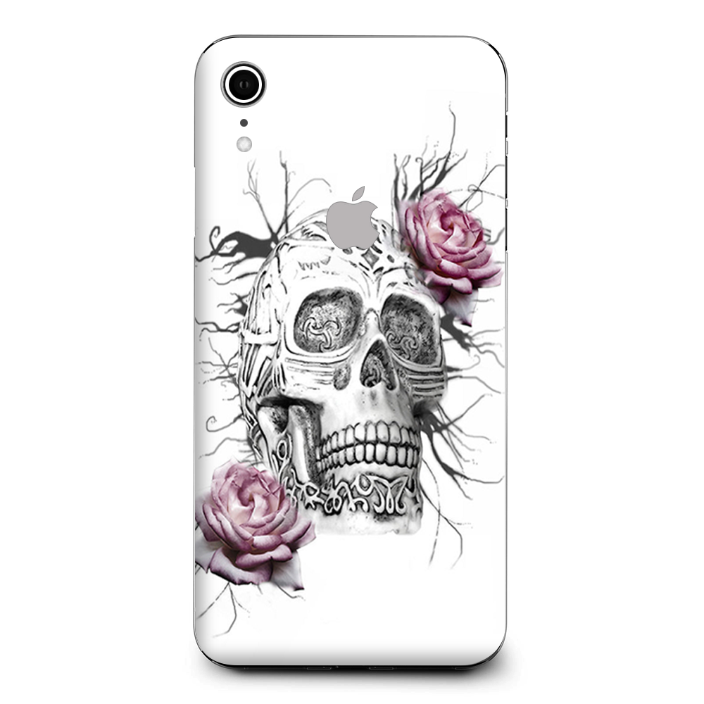 Roses In Skull Apple iPhone XR Skin