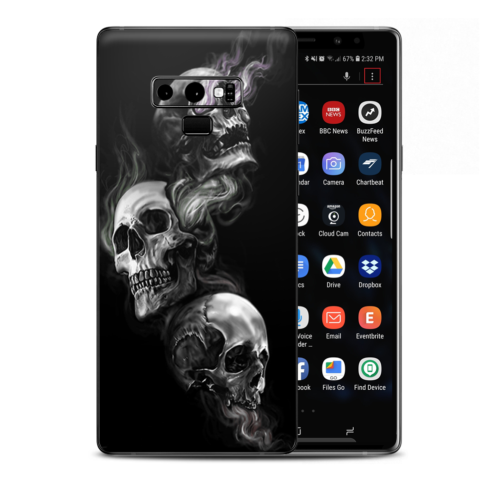Glowing Skulls In Smok Samsung Galaxy Note 9 Skin