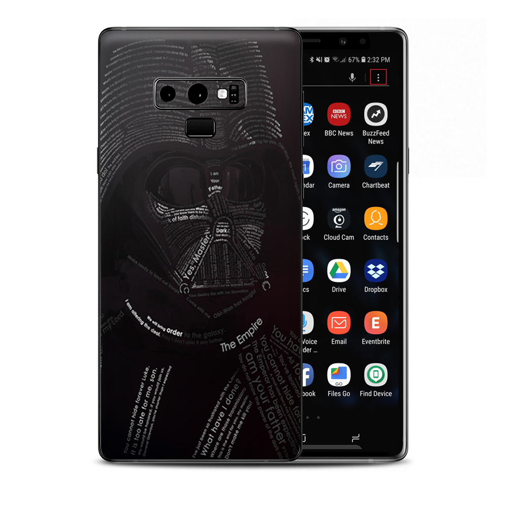 Lord Darkness Vader Samsung Galaxy Note 9 Skin
