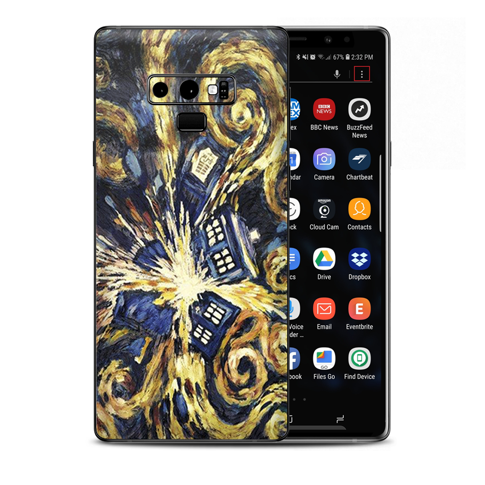 Tardis, Van Gough Samsung Galaxy Note 9 Skin