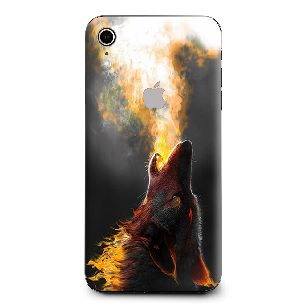 Wolf Howling At Moon Apple iPhone XR Skin