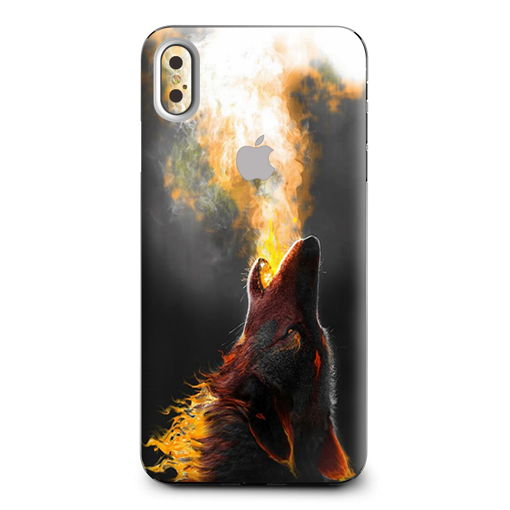 Wolf Howling At Moon Apple iPhone XS Max Skin