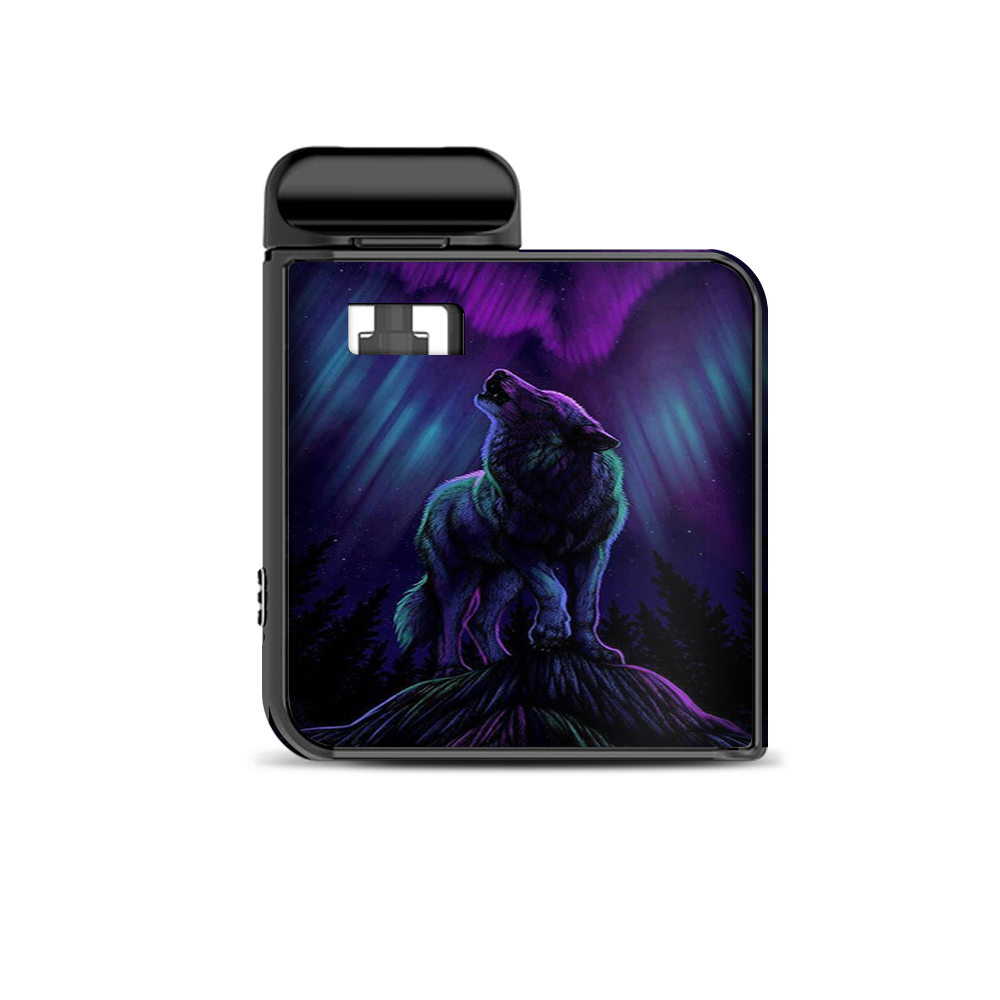  Wolf In Glowing Purple Background Smok Mico Kit Skin