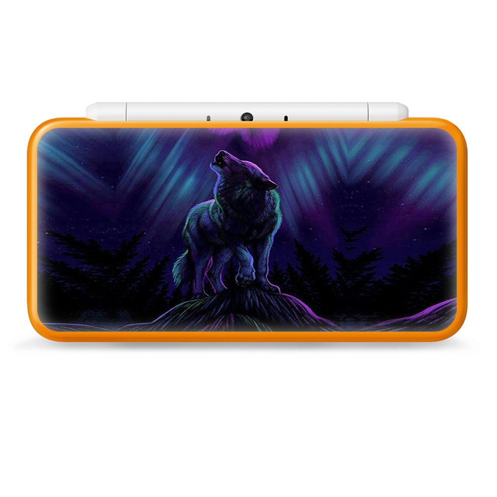 Wolf In Glowing Purple Background