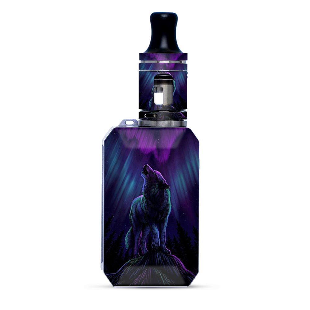 Wolf In Glowing Purple Background