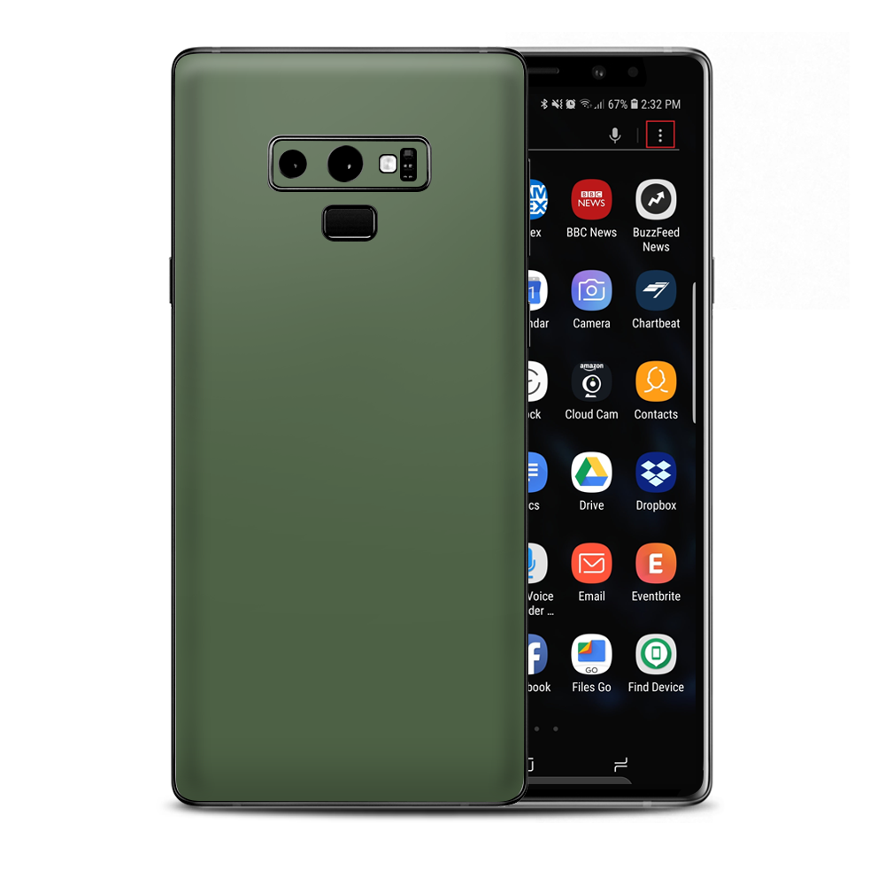 Solid Olive Green Samsung Galaxy Note 9 Skin