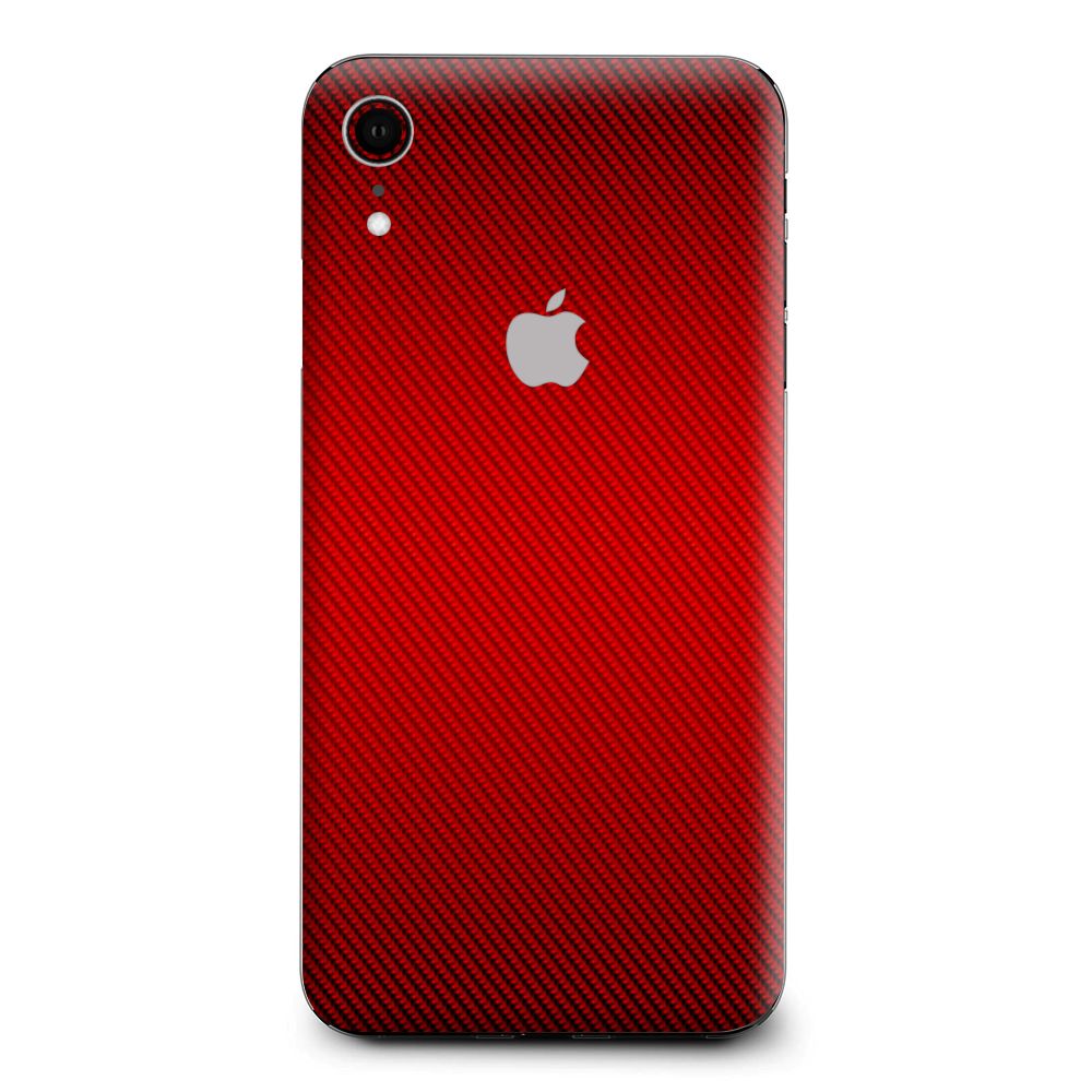 Red Carbon Fiber Look Apple iPhone XR Skin