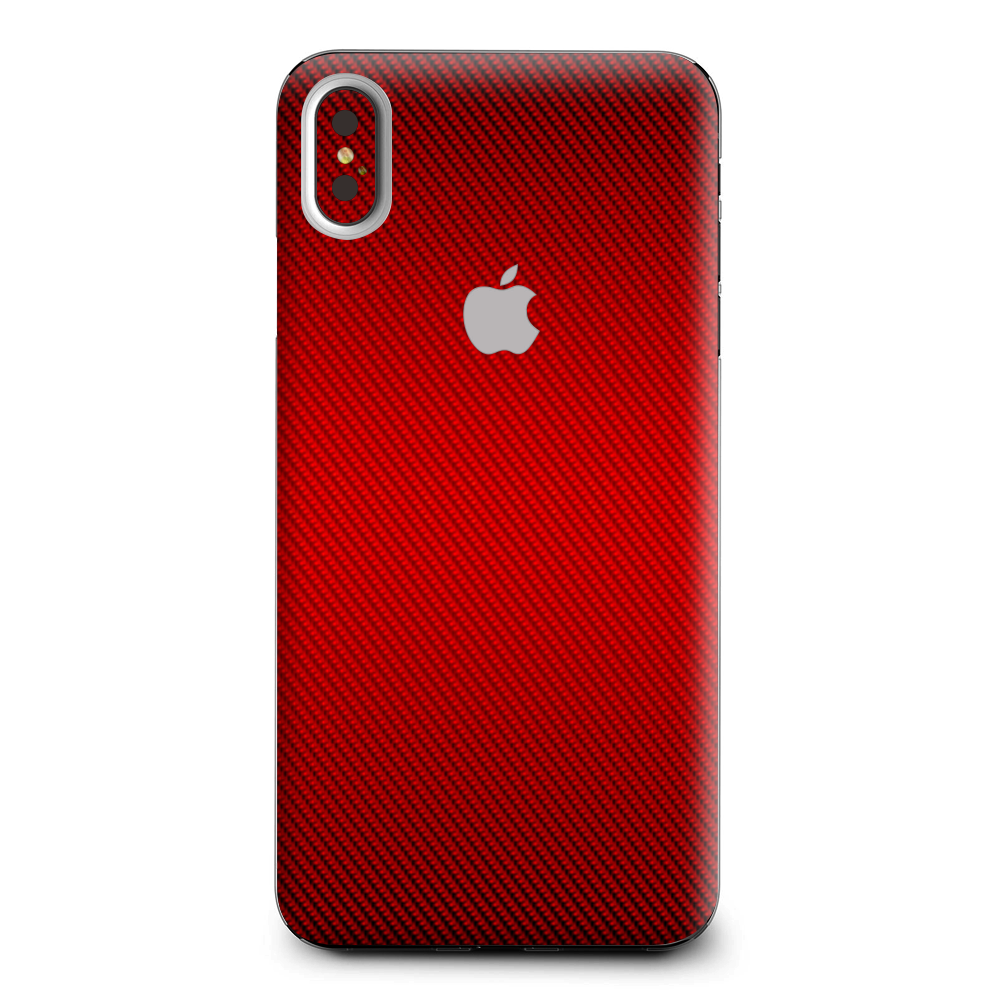 Red Carbon Fiber Look Apple iPhone XS Max Skin