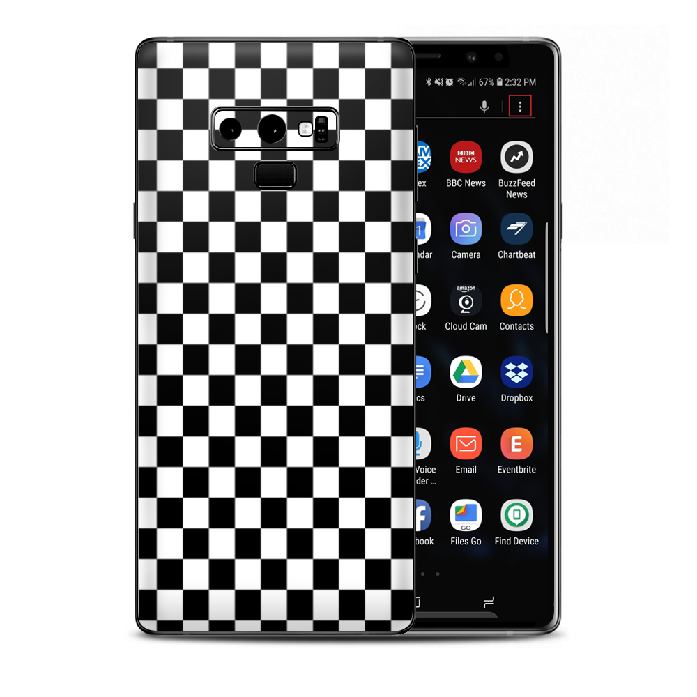 Checkerboard, Checkers Samsung Galaxy Note 9 Skin