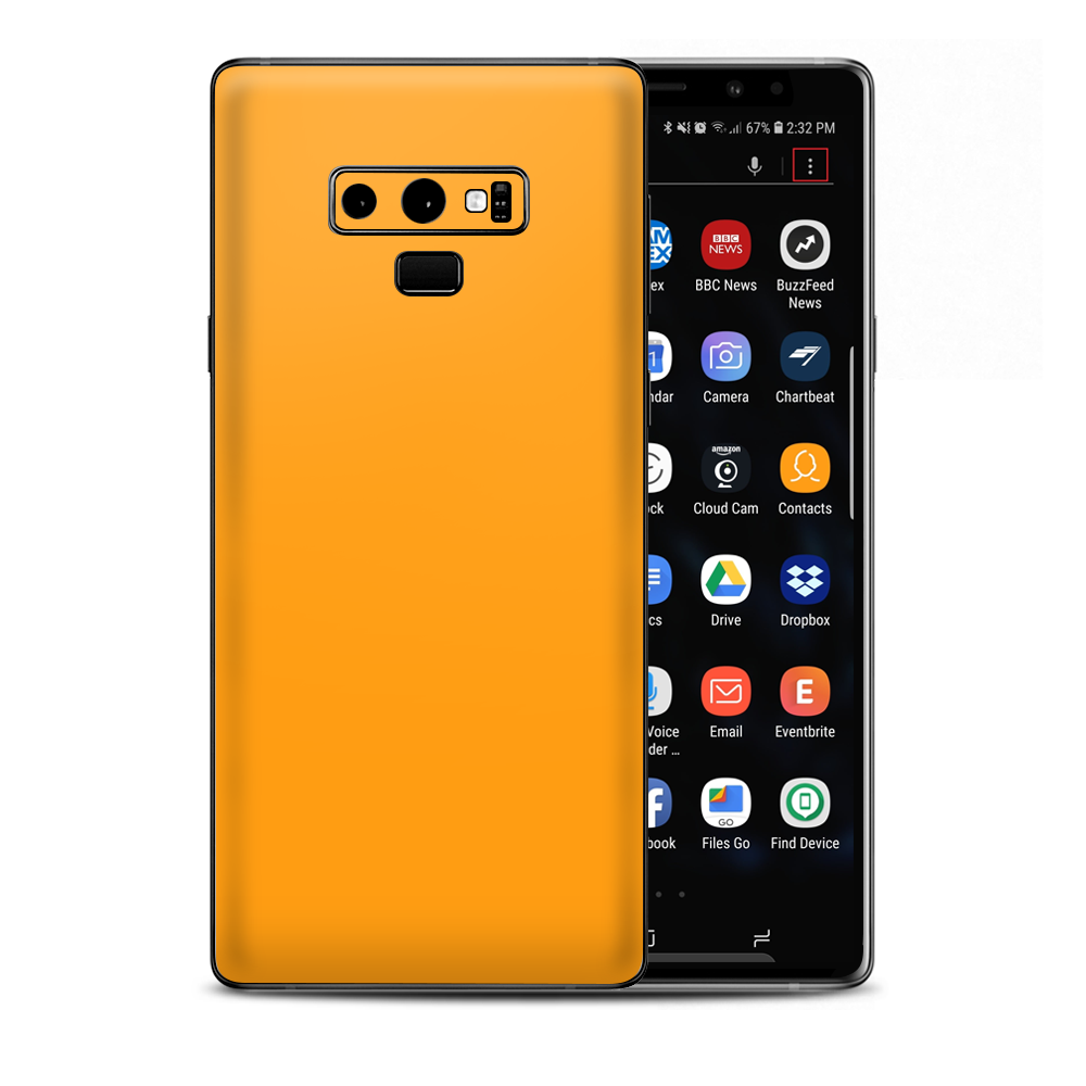 Solid Orange Samsung Galaxy Note 9 Skin