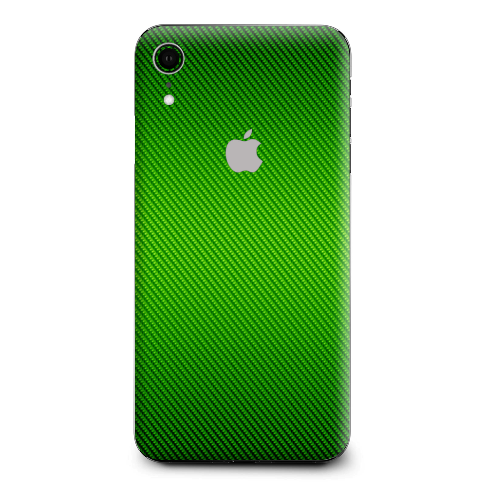 Lime Green Carbon Fiber Look Apple iPhone XR Skin