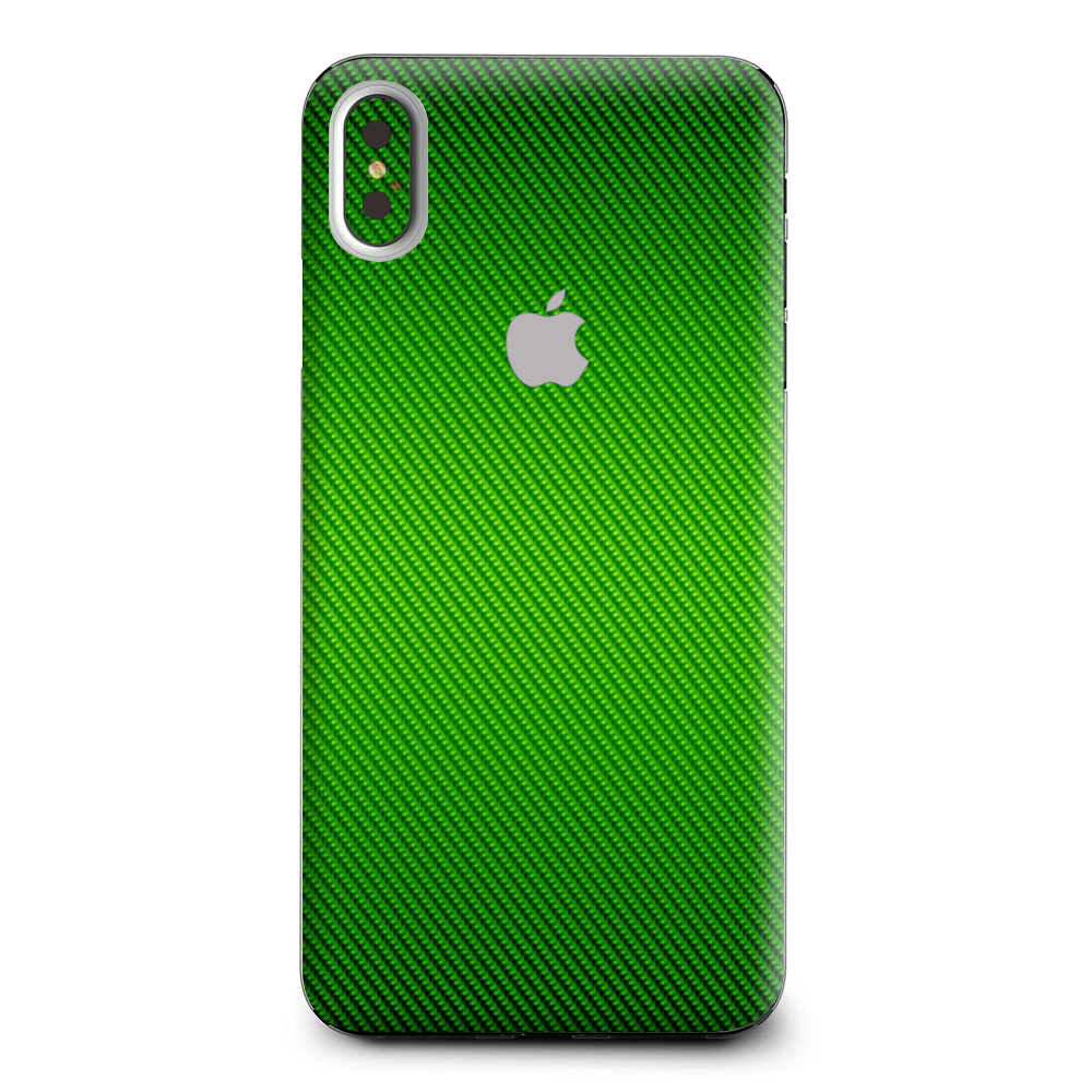 Lime Green Carbon Fiber Look Apple iPhone XS Max Skin