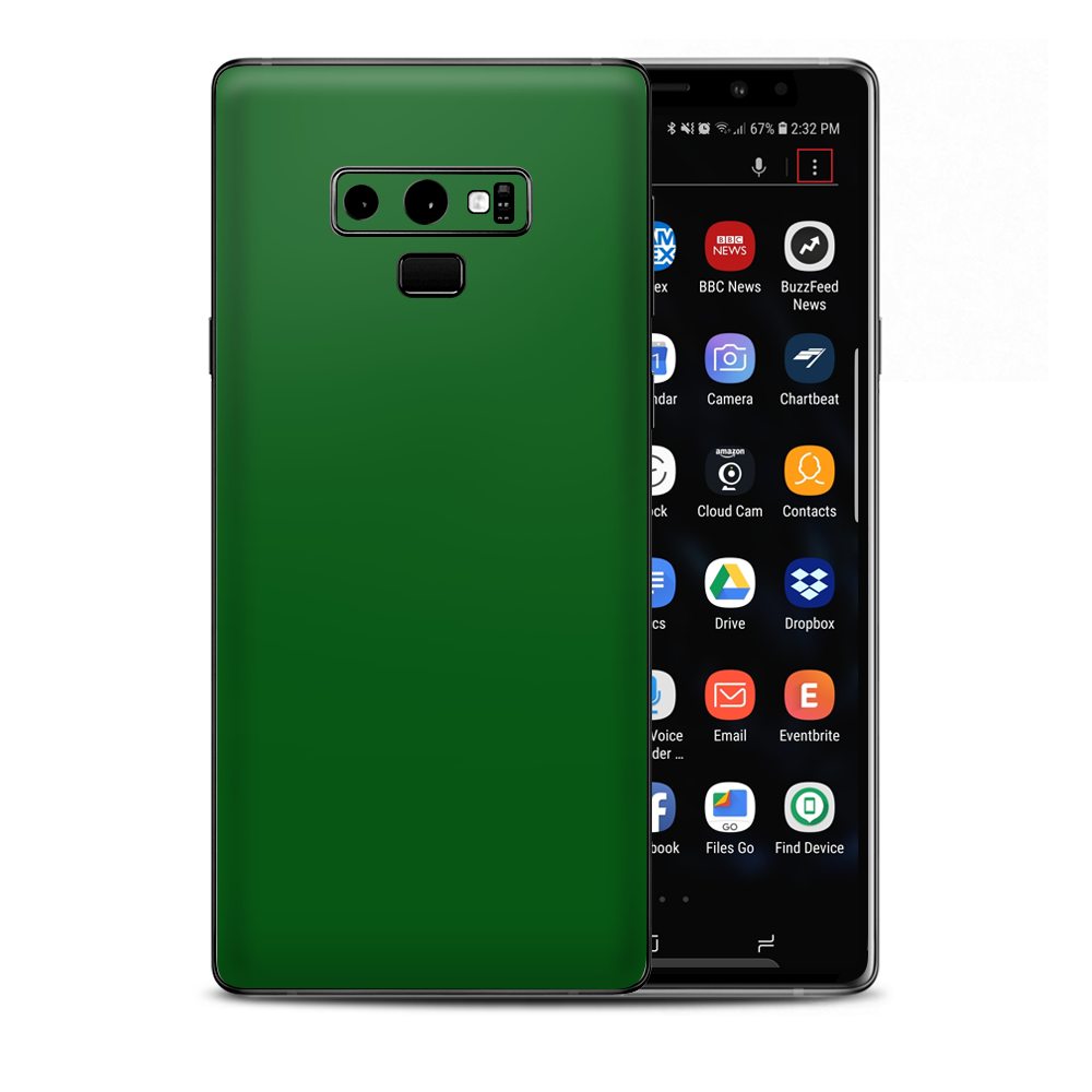 Solid Green,Hunter Green Samsung Galaxy Note 9 Skin