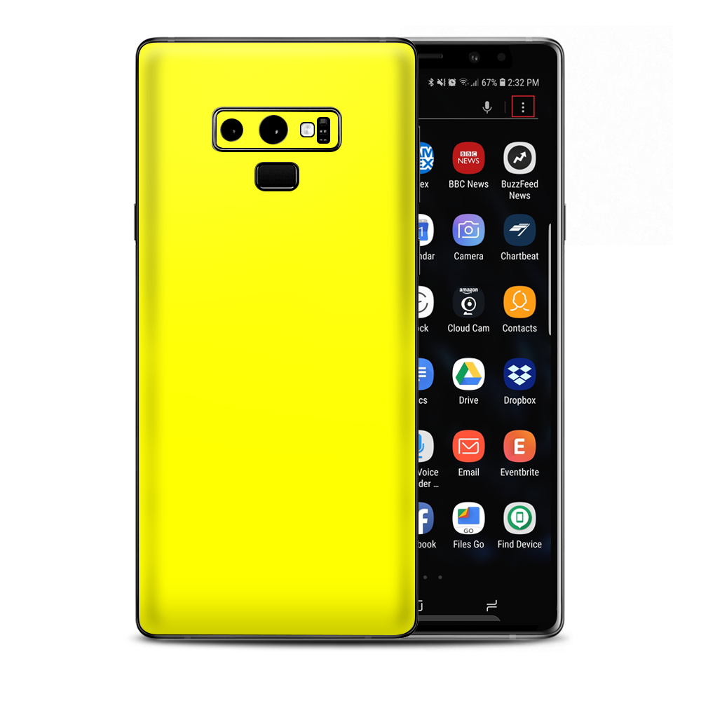 Bright Yellow Samsung Galaxy Note 9 Skin