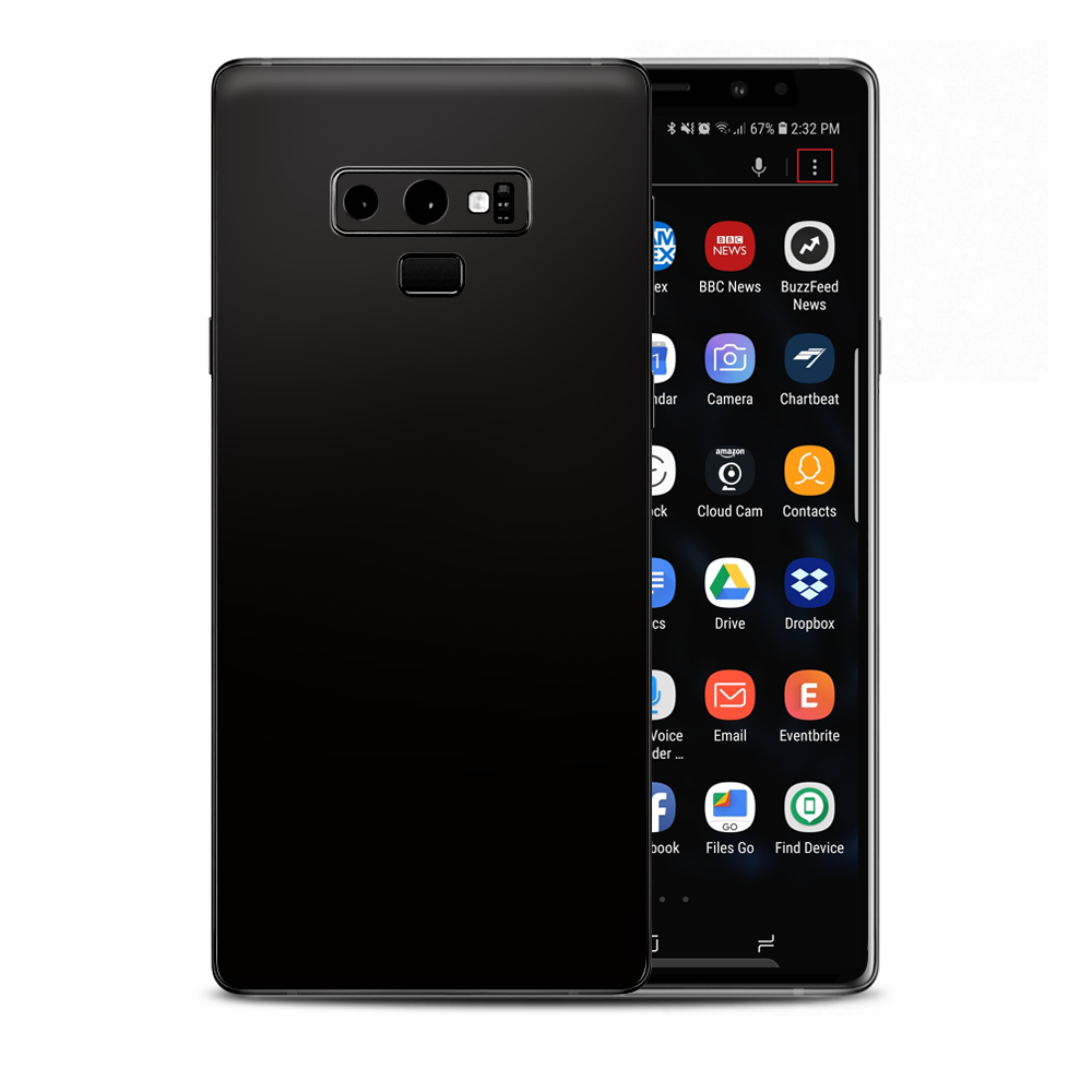 Solid Black Samsung Galaxy Note 9 Skin