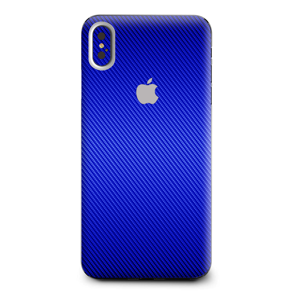Blue Carbon Fiber Look Apple iPhone XS Max Skin