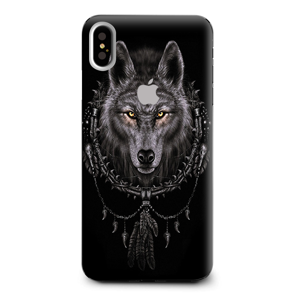 Wolf Dreamcatcher Back White Apple iPhone XS Max Skin