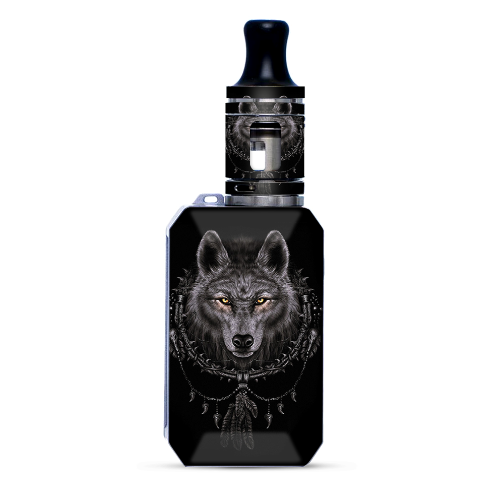 Wolf Dreamcatcher Back White