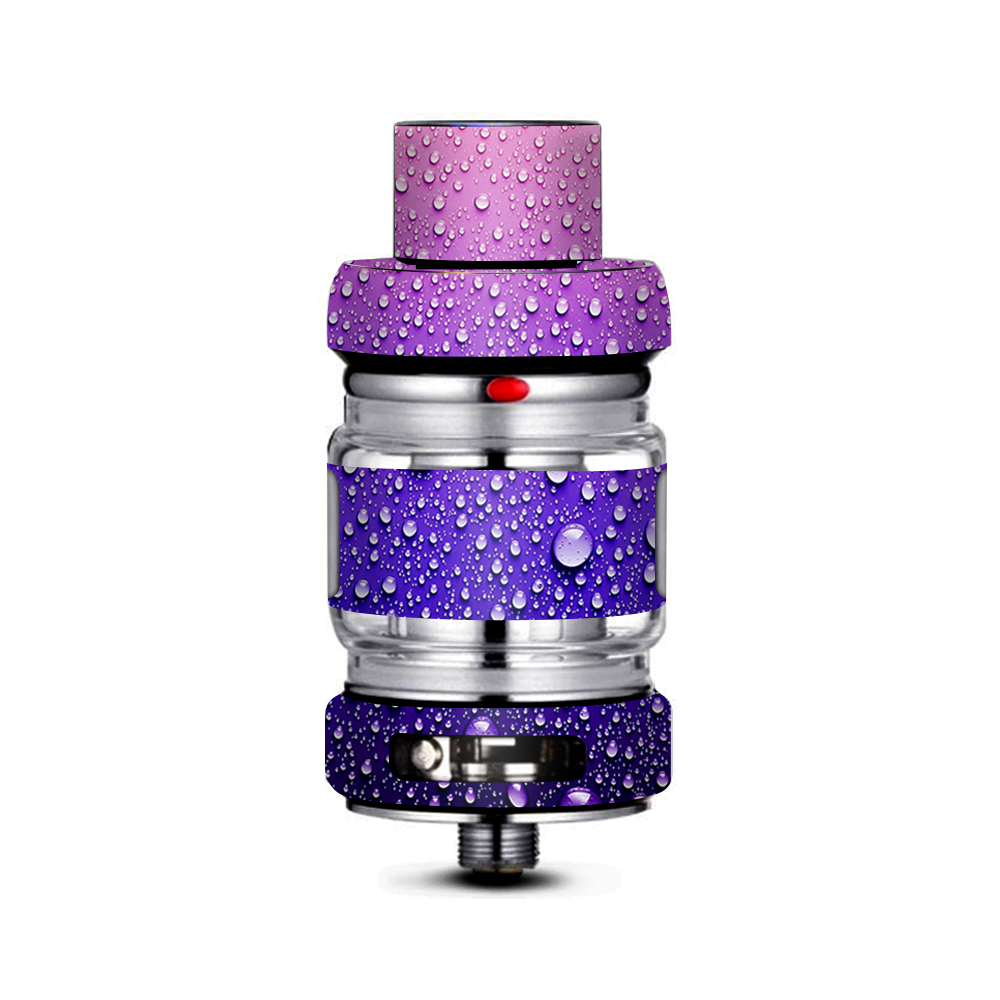  Waterdrops On Purple Freemax Mesh Pro Tank Skin